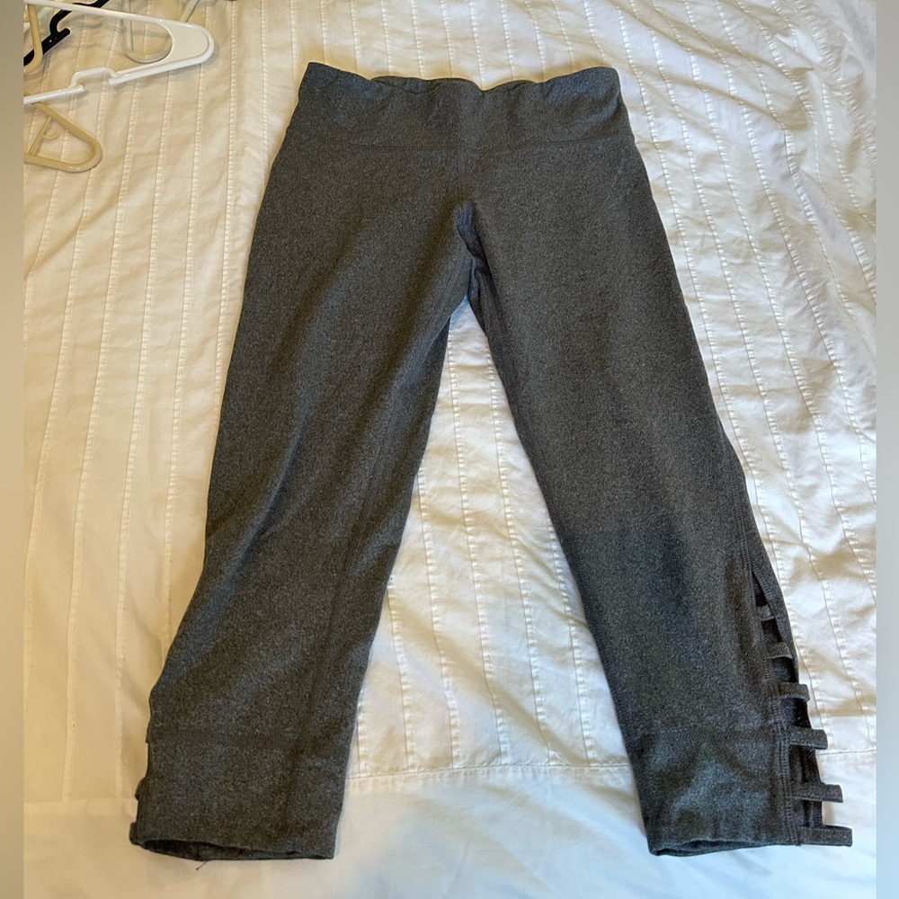 Gray Cropped Champion Leggings